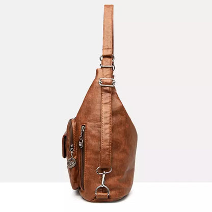New Womens PU Leather Handbag Vintage Crossbody Shoulder Bag Female Casual Tote