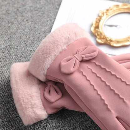 New Womens Cycling Cashmere Sheepskin Winter Warm Blue Short Gloves Nine Colors