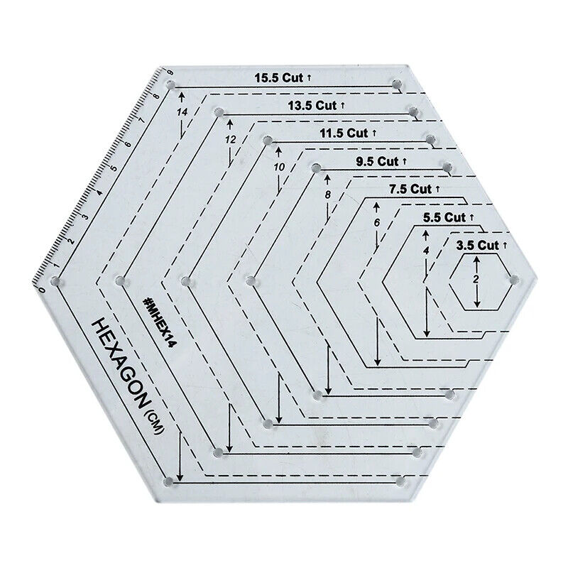Patchwork Ruler Transparent Acrylic Quilting Yardstick Cloth Cutting Sewing Tool