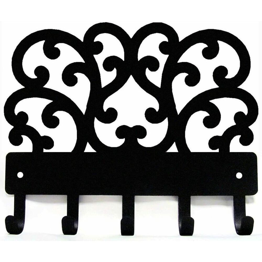 Decorative Scroll Metal Key Rack Hanger Wall Mounted Hook Up Key Hanger Artwork