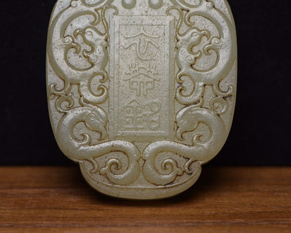 Chinese Natural Hetian Jade Carving Exquisite Statues Pendant Jewelry Collection