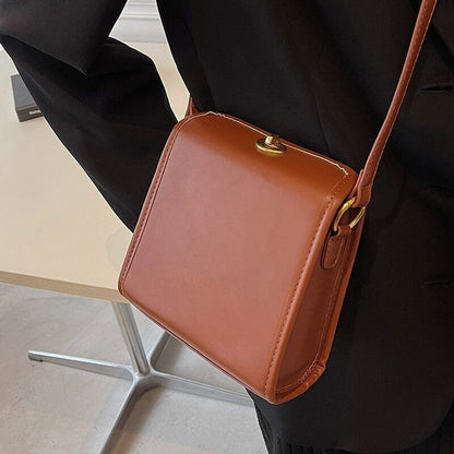 Square Tote Armpit Bag PU Leather Women's Handbag Shoulder Messenger Bag