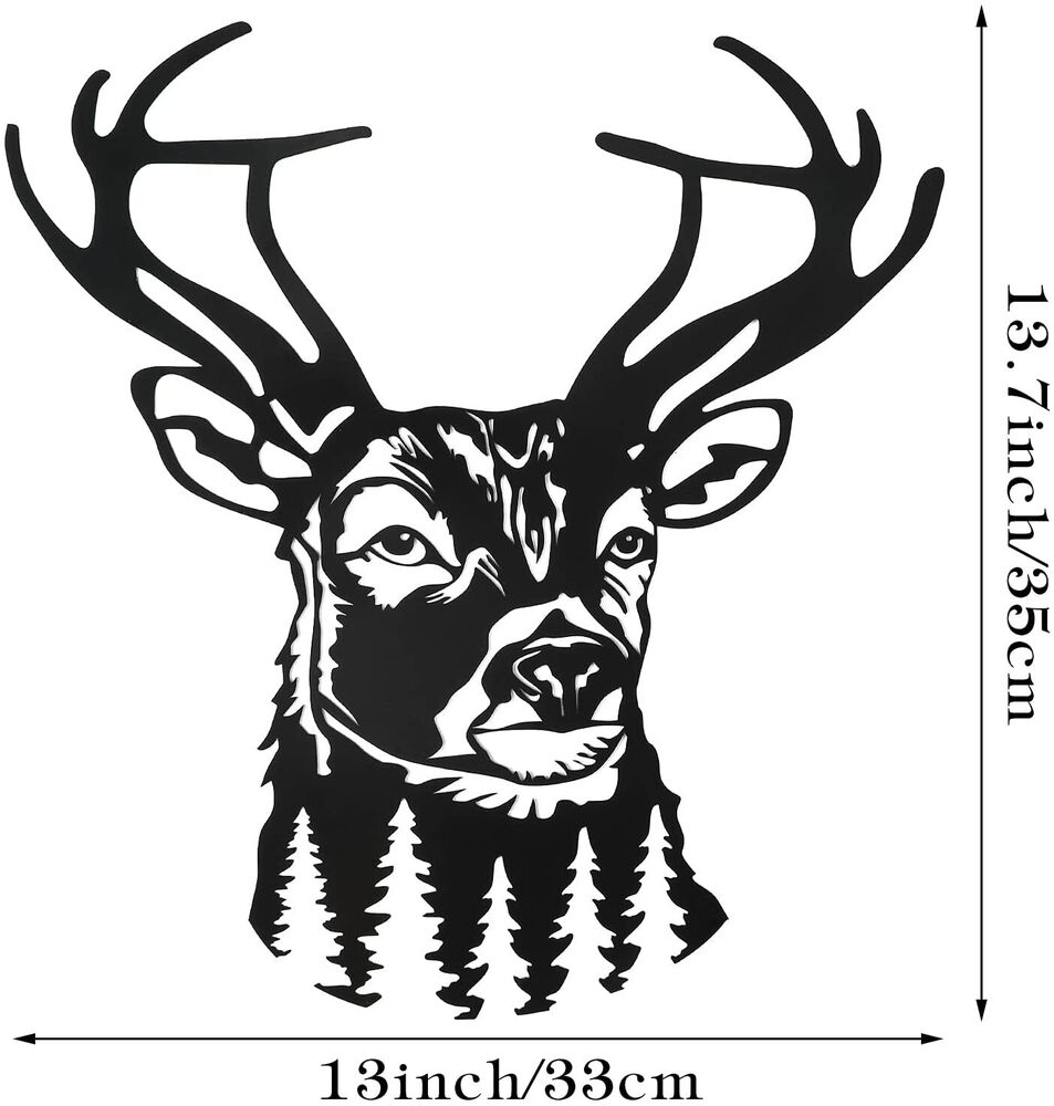 Deer Wall Art Rustic Metal Wall Art Metal Deer Wall Decor Farmhouse Deer Decor