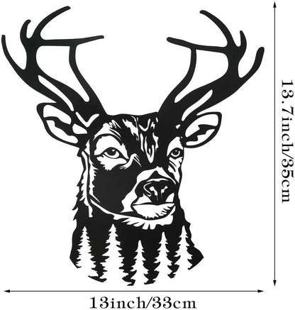 Deer Wall Art Rustic Metal Wall Art Metal Deer Wall Decor Farmhouse Deer Decor