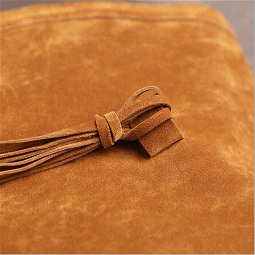 Women Tassel Backpacks Girls Suede Shoulder School Bags Travel Backbags