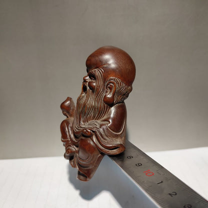 put edge buddha statue gift sculptures home decor wood wooden carved figure art