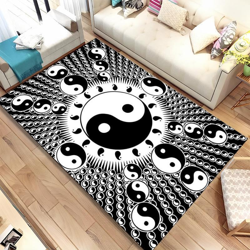 Chinese Tai Chi Carpet Bagua Yin Yang Area Rug Living Room Bedroom Non-slip Mat