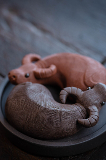 Purple Clay Tea Pets Cattle