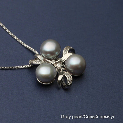 Pearl Freshwater Pendant 925 Silver Necklace Pendants Chain Jewelry Accessories