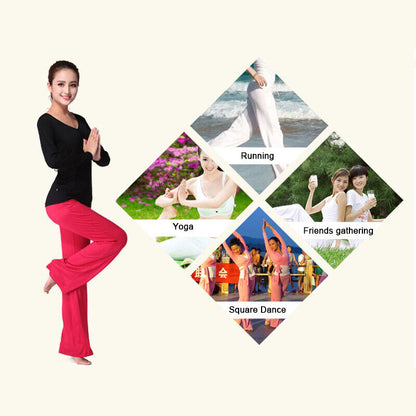Women Casual Flared Trousers Long Pants Baggy Elastic Yoga Dance Sports Pants