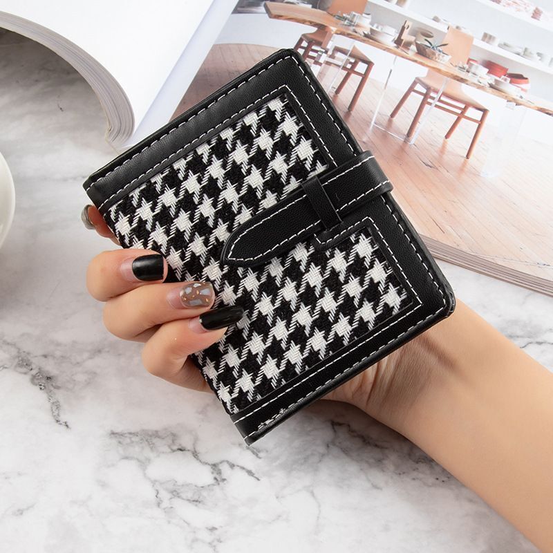 Small Wallet Short Buckle Wallets Retro Fashion Foldable Coin Purse Card Bags