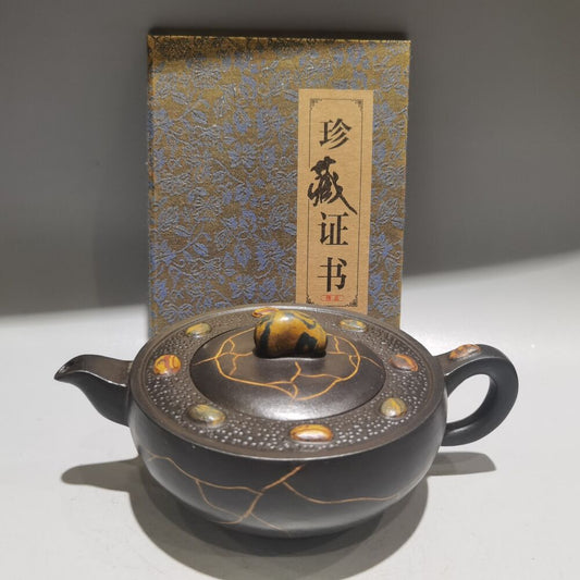 Chinese Yixing Purple Clay Teapot Zisha Pure Handmade Household Collect Teaware