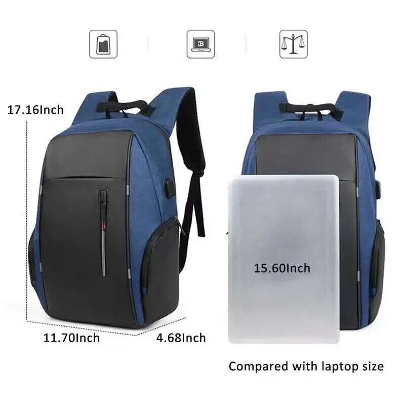 Backpack Men USB Charging Oxford Male Business Bag Computer Notebook Backpacks