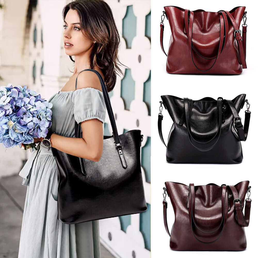 Womens Faux Leather Handbags Shoulder Purse Messenger Satchel Crossbody Tote Bag