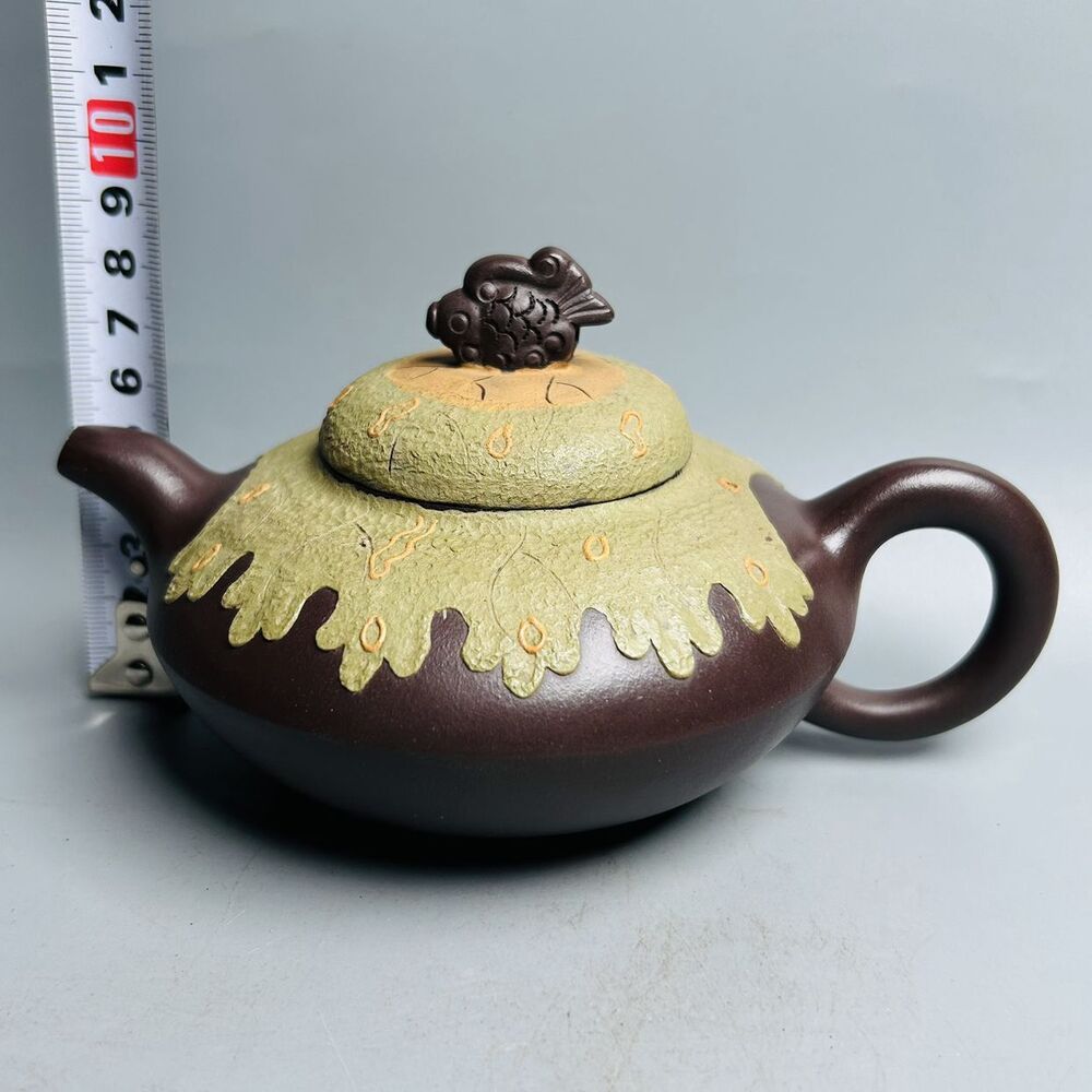 Chinese Yixing Purple Clay Teapot Tea Set Pot Zisha Ceramic Cute Decor Figurine