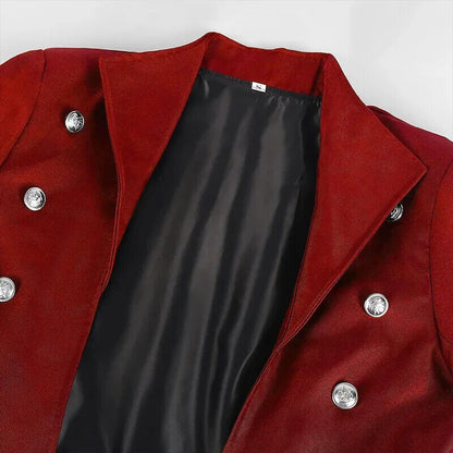 Costume Trench Coat Gothic Mens Tuxedo Jacket Carnival Party Cosplay Costume