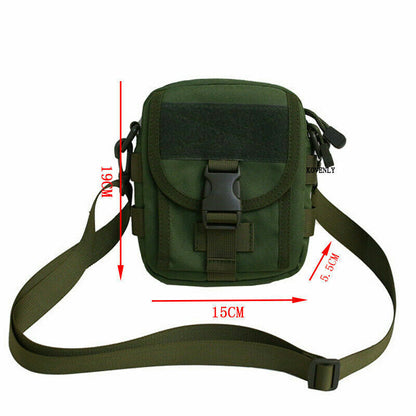Men Messenger Bag Canvas Shoulder Bag Small Pack Travel Waist Pack Pouch Backpak