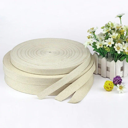 Cotton Webbing Natural Color Canvas Ribbon for Bag Strap Belt DIY Sewing Clothes