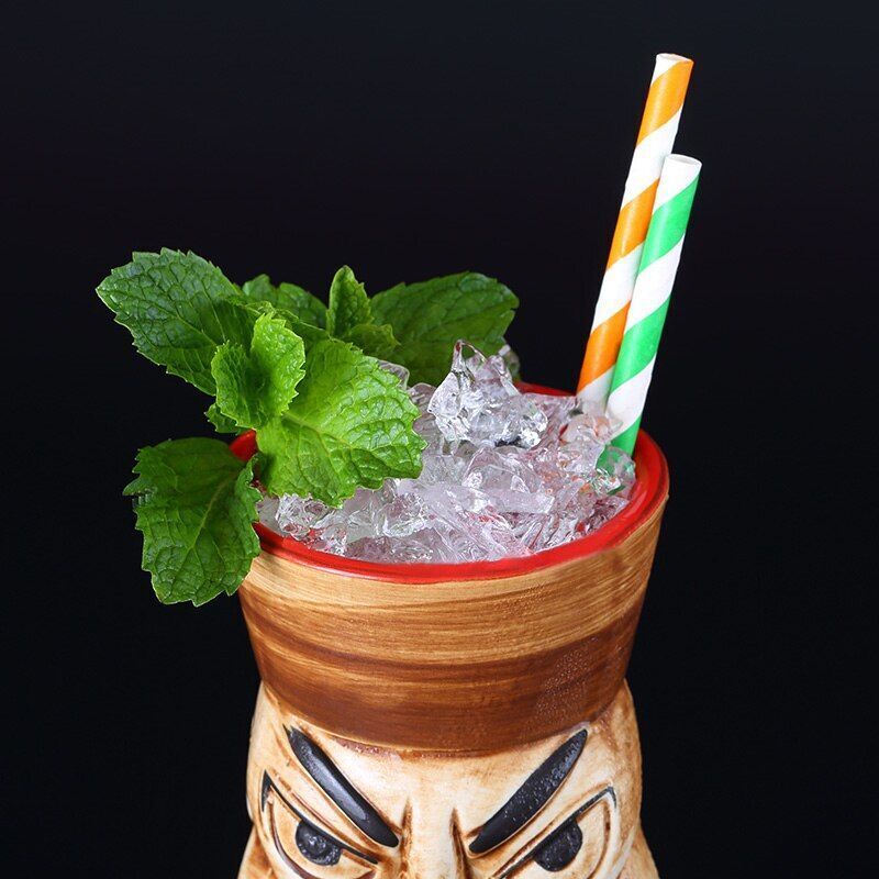 Wine Cups Creative Hawaii Tiki Porcelain Drinks Beer Mug Bar Tools 470ml Ceramic