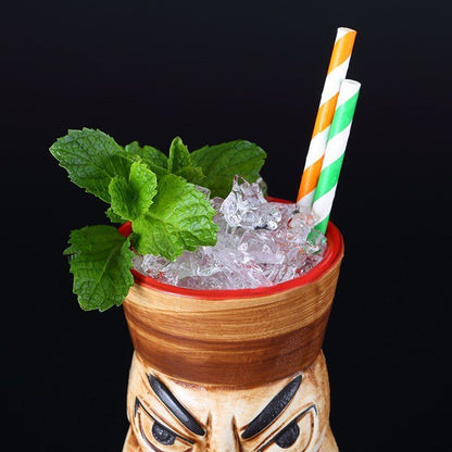 Wine Cups Creative Hawaii Tiki Porcelain Drinks Beer Mug Bar Tools 470ml Ceramic