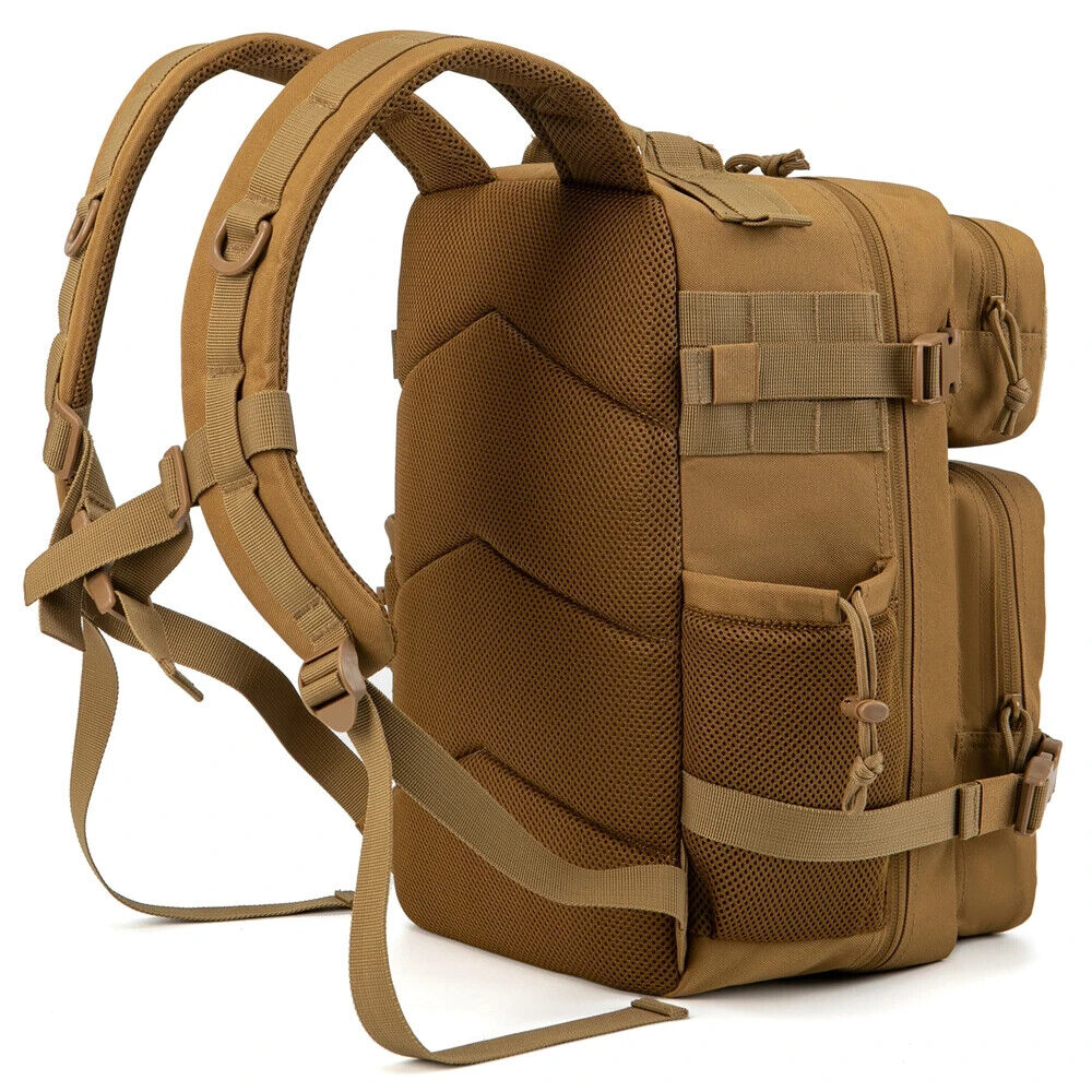 Tactical Backpacks for Men Army Daypack Bug Out Bag Gym Rucksack Cup Holders
