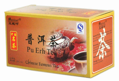 4 Packs Sanleaf Premium Pu Erh Puer Pu'er Pu Er tea 100 Teabags 60 Days Supply