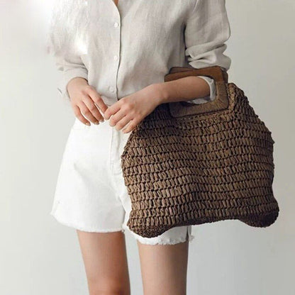 Fashion Bag Summer Beach Bag Large Handbag Handmade Straw Bag Rattan Travel Tote