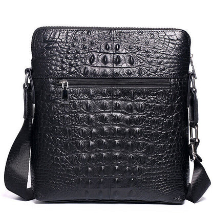 100% Cow Leather Crocodile Embossed 10" Men's Business Shoulder/Messenger bags