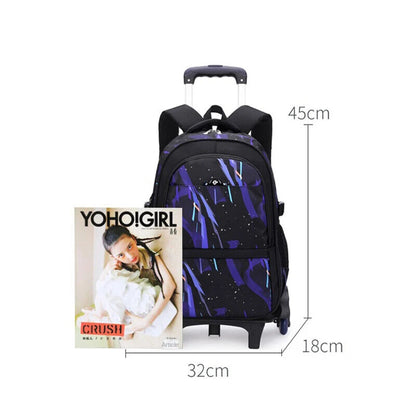 Backpacks School bags Boys Wheels School Bag Student Wheeled Backpack