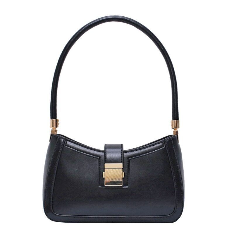 Shoulder Bags Women PU Leather Lock Handbags Purse Hand Lady Designer Zipper