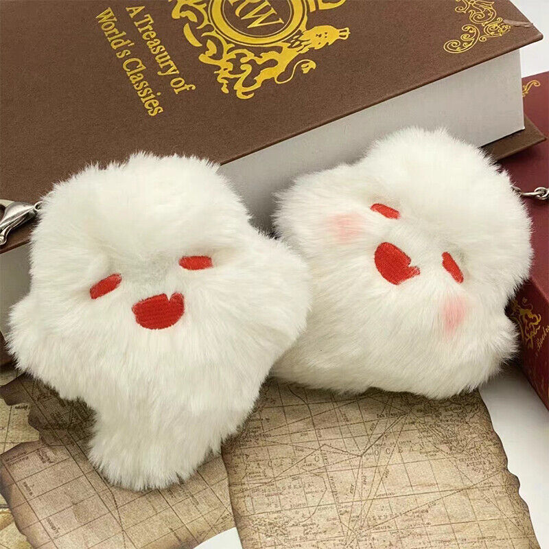 Cute Doll Anime Keychain Hu Tao Ghost Kawaii Plush Stuffed Cartoon Bag Pendant