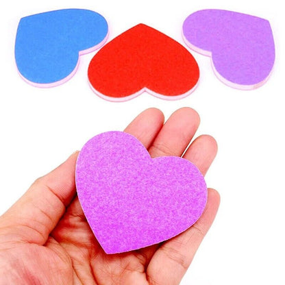 Nail File 50Pcs Disposable Manicure Pedicure Toolkit Lime Heart Buffer Sandpaper