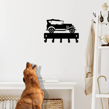 Classic Car #16 Key Rack Hanger - 6 Inch Wide/9 Inch Wide Metal Wall Art