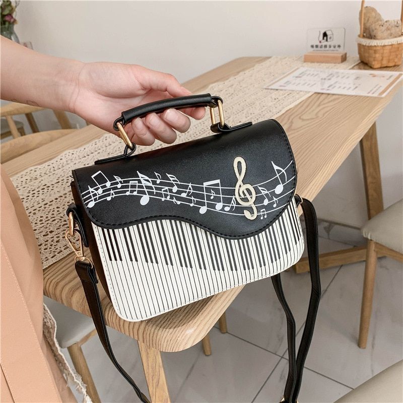 Square Tote Bag Synthetic Leather Handbag Small Shoulder Messenger Bag 20*15*7CM