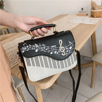 Square Tote Bag Synthetic Leather Handbag Small Shoulder Messenger Bag 20*15*7CM