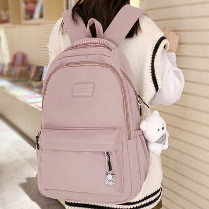 Women Pink Student Backpack Girl Travel School Bag Lady Book College Bag