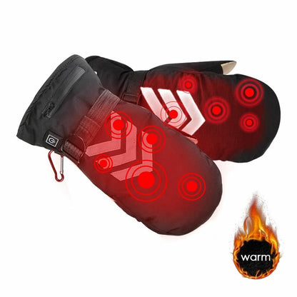 Electric Heating Gloves Rechargeable Battery Powered Winter Warm Outdoor Mittens