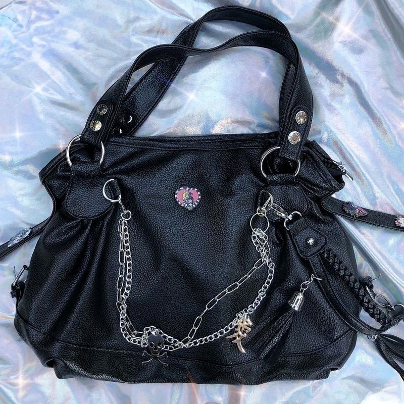 Shoulder Bag Tote Big Purse Handbag Leather Shopper Zipper 35*25*15 CM 1 Strap