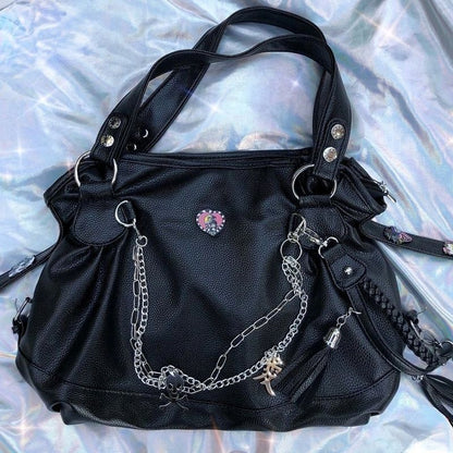 Shoulder Bag Tote Big Purse Handbag Leather Shopper Zipper 35*25*15 CM 1 Strap