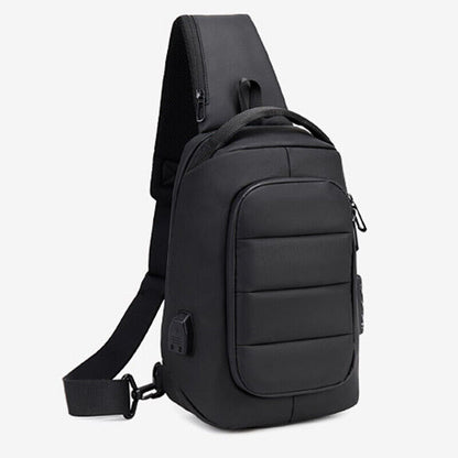 Sling Backpack Oxford cloth Waterproof&Anti-theft Crossbody Shoulder Bag USBPort