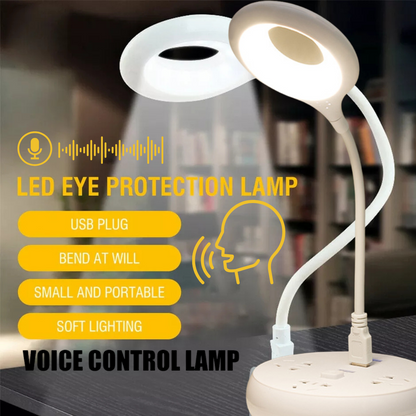 Lampara Inteligente Voice&Touch Control Luz Regulable 3 Modos Para Dormitorio