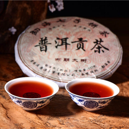 357g Yunnan Pu-Erh Black Tea High Quality Pu'er Boiled Tea Cake Homage Tea-