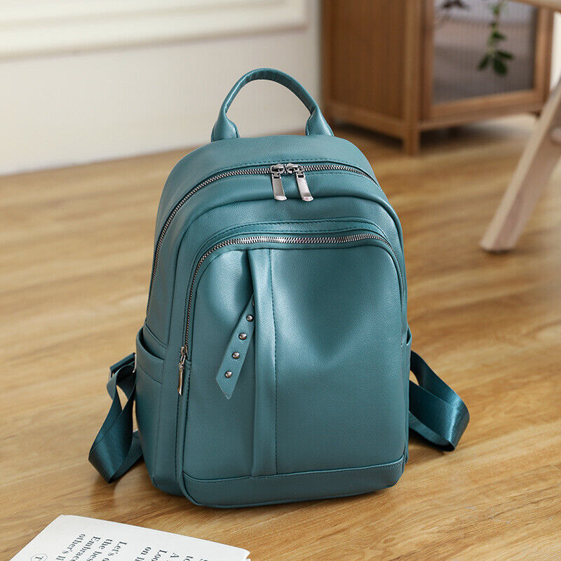 Women Ladies Backpack Purse PU Leather Zipper Bags Casual Backpacks Shoulder Bag
