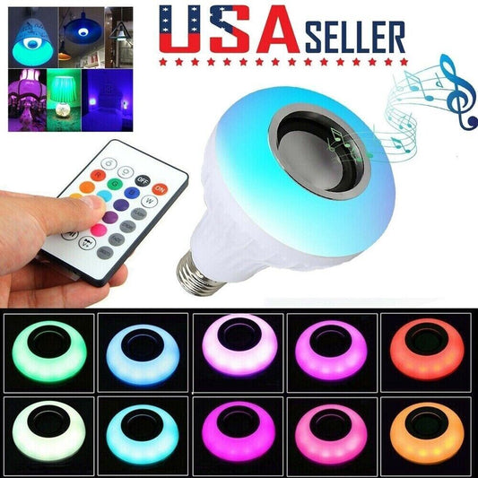 Lampara Bluetooth para Música Ambiente Colores Programable RGBW LED 12W Potencia