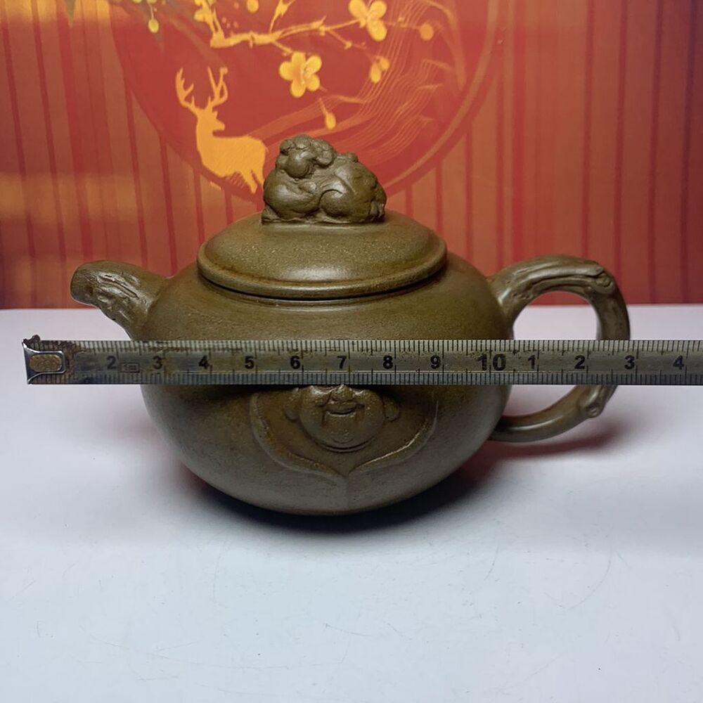 Chinese Yixing Purple Clay Teapot Tea Set Pot Zisha Ceramic Cute Decor Figurine