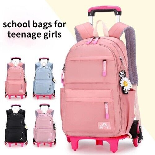 School Bag Child Wheels Primary Student Backpack Travel Bagpack Girls Schoolbags