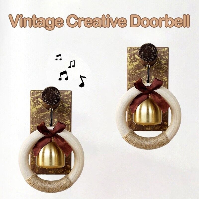 Shopkeepers Bell Japanese Wooden Doorbell Wireless Door Entrance Chimes 13x6.5cm