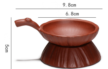Yixing purple sand Dahongpao fair cup lotus leaf tea leakage tea set