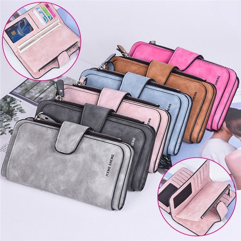 Wallets Fashion Wristlet Handbags Long Money Bag Zipper Coin Purse Cards Clutch