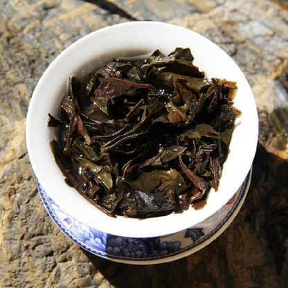 安化石梁茶十两花卷黑茶黑茶竹制篮子茶360克-